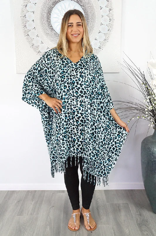 Women’s cover-up artisanal flair -Bright Safari Cover Up