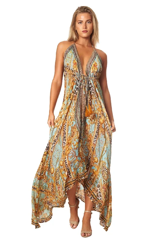 Women’s cover-up hooded comfy flair -Future Eden Convertible 3 Way Maxi Dress Wholesale