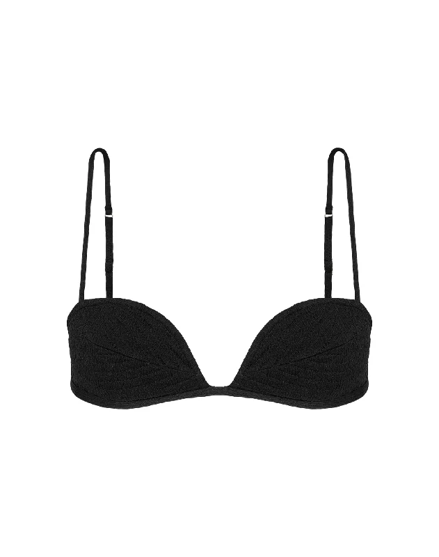 Women’s bikini top bold stylish flair -Firenze Emily Gabi Top - Black