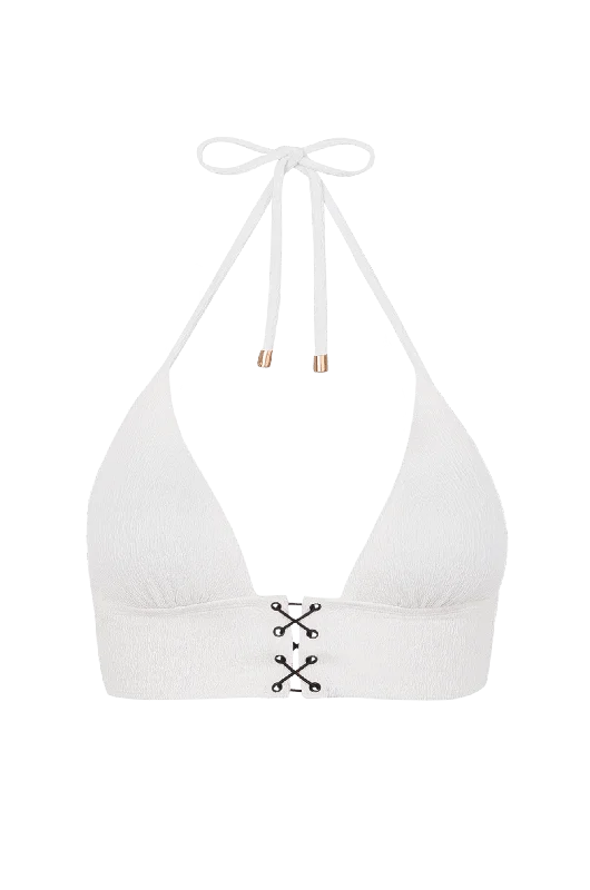 Women’s bikini top neon bold glow -Firenze Blair Helen Top - White