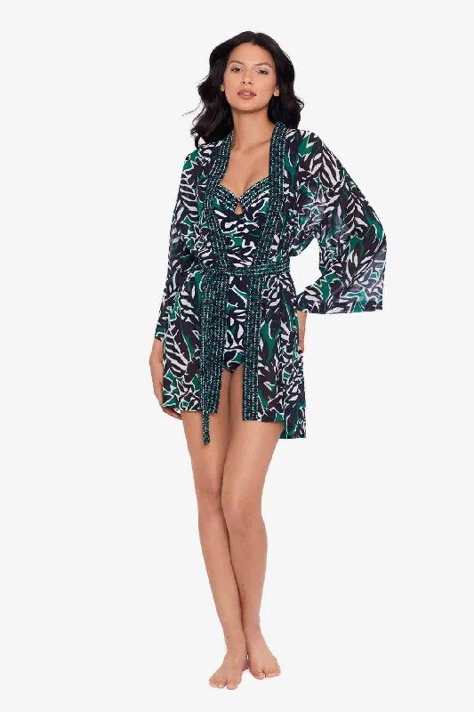 Women’s cover-up eco-friendly flair -Palma Verde Kimono Swim Cover Up