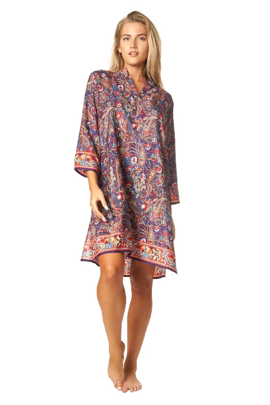 Women’s cover-up neutral sleek chic -La Moda Positano Tunic Dresses