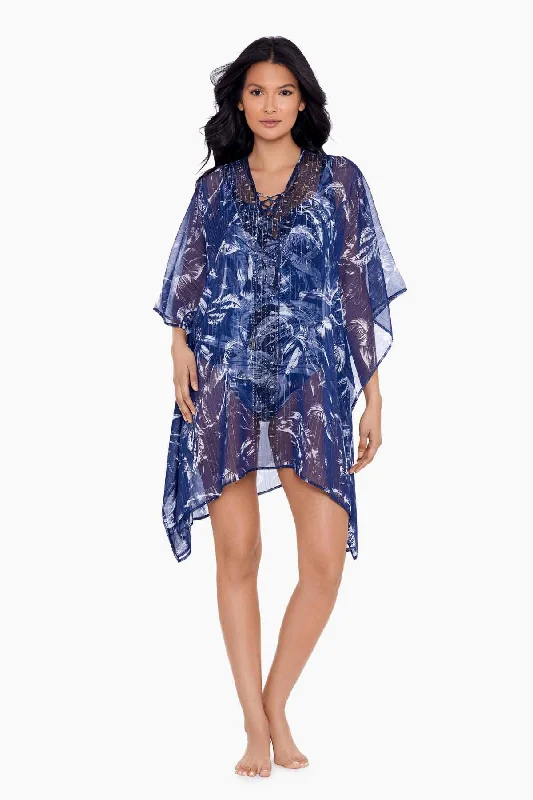 Women’s cover-up rainbow bright glow -Tropica Toile Caftan Swim Cover Up