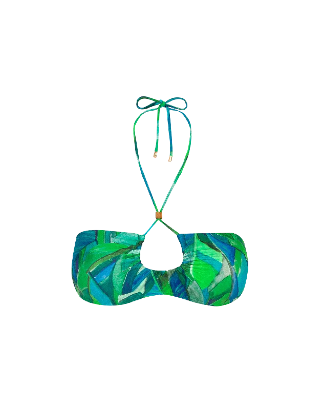 Women’s bikini top leopard wild glow -Fay Top - Tropics