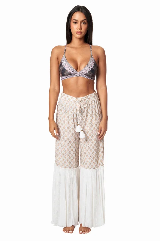 Women’s cover-up daytime breezy glow -Boho Wide Leg Pant by La Moda Clothing