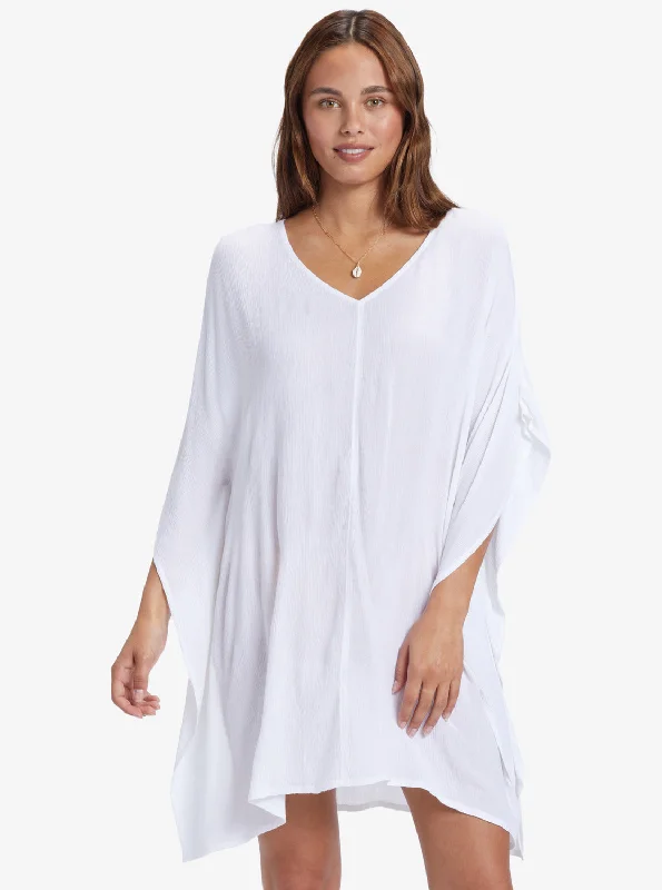 Women’s cover-up fall warm chic -Moon Blessing Poncho - Snow White