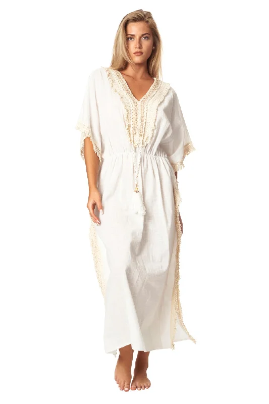 Women’s cover-up starry night chic -Megan Coverup Maxi Caftan Dress by La Moda