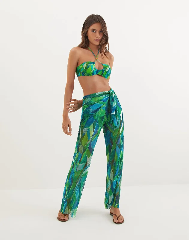 Women’s cover-up ruffle soft chic -Nivea Pants - Tropics