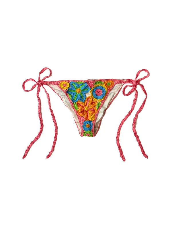 ladies bikini bottoms summer splash -Rainbow Millefiori Bikini Bottom - Coral