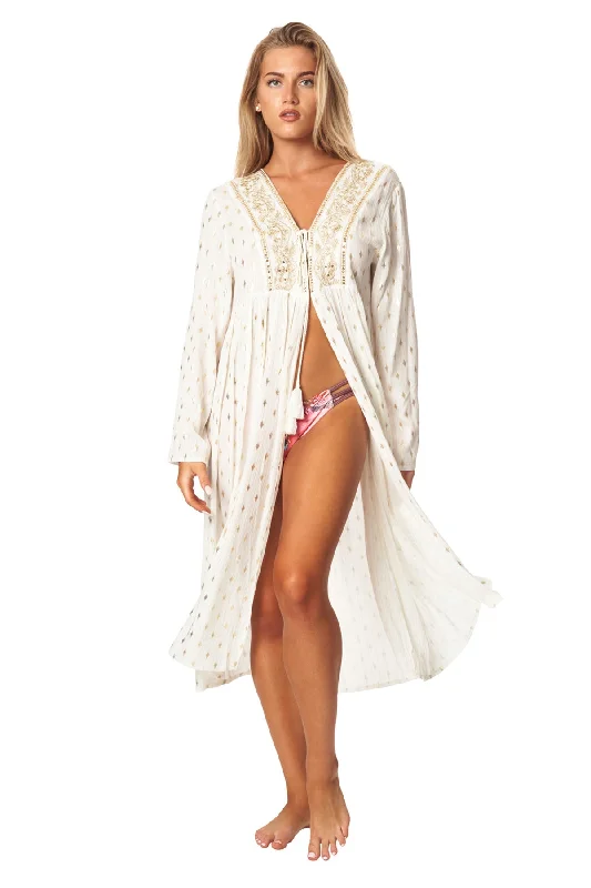 Women’s cover-up elastic sleek chic -La Moda Bohemian Kimono Cover Up | Boho Swimsuit Cover ups