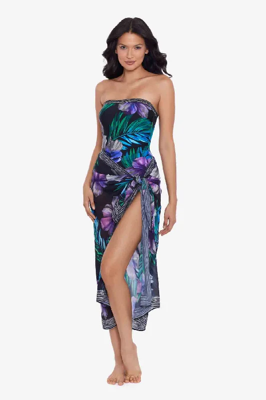 Women’s cover-up structured chic -Flora Aura Scarf Pareo Swim Cover Up