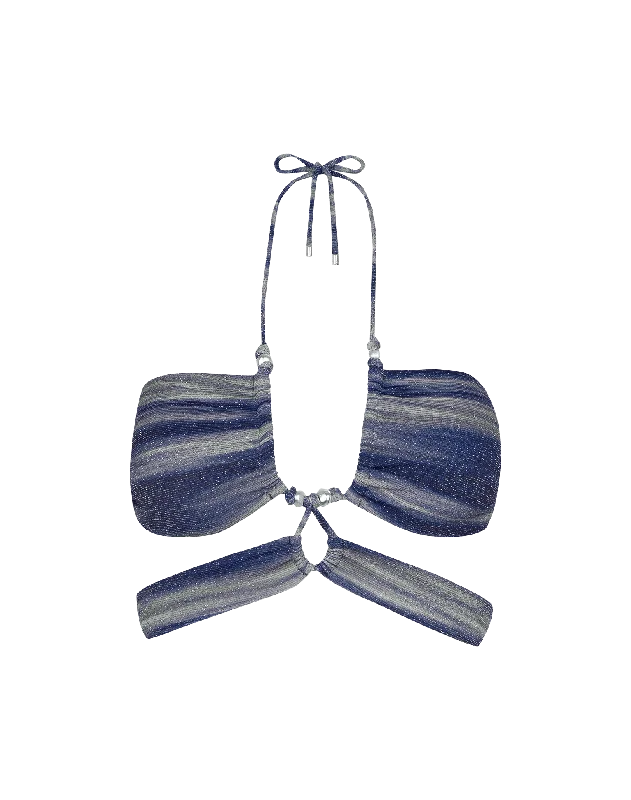 Women’s bikini top artisanal chic glow -Lurex Gi Top - Moonlight