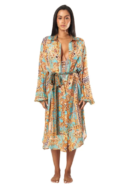 Women’s cover-up aqua fresh flair -Future Eden Easy Shirtdress Cover-Up