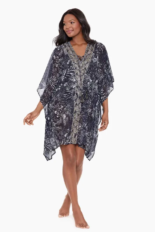 Women’s cover-up tunic stylish glow -Zahara Caftan Swim Cover Up