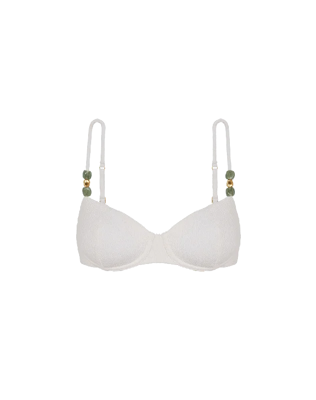 Women’s bikini top mesh soft glow -Firenze Kiana Mel Top - White