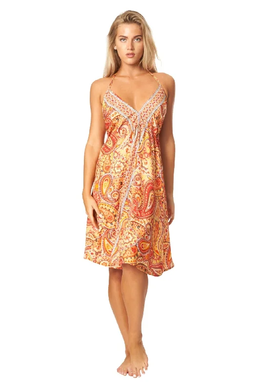 Women’s cover-up sky light chic -Cute Positano Mini Boho Dresses