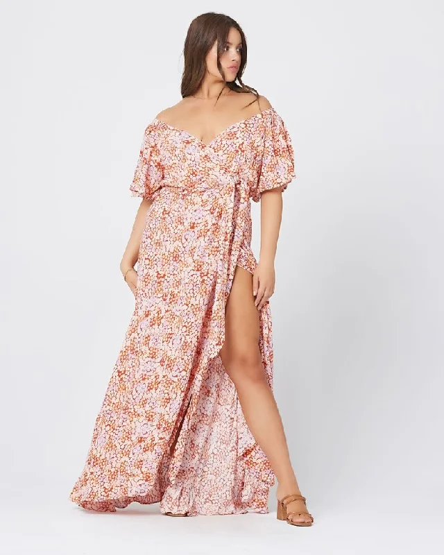 Women’s cover-up seasonal sleek chic -L*SPACE Lily Of The Valley Printed Panama Dress