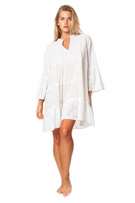 Women’s cover-up all-season glow -Camella Casual Mini Dress Moda Cruise Wear