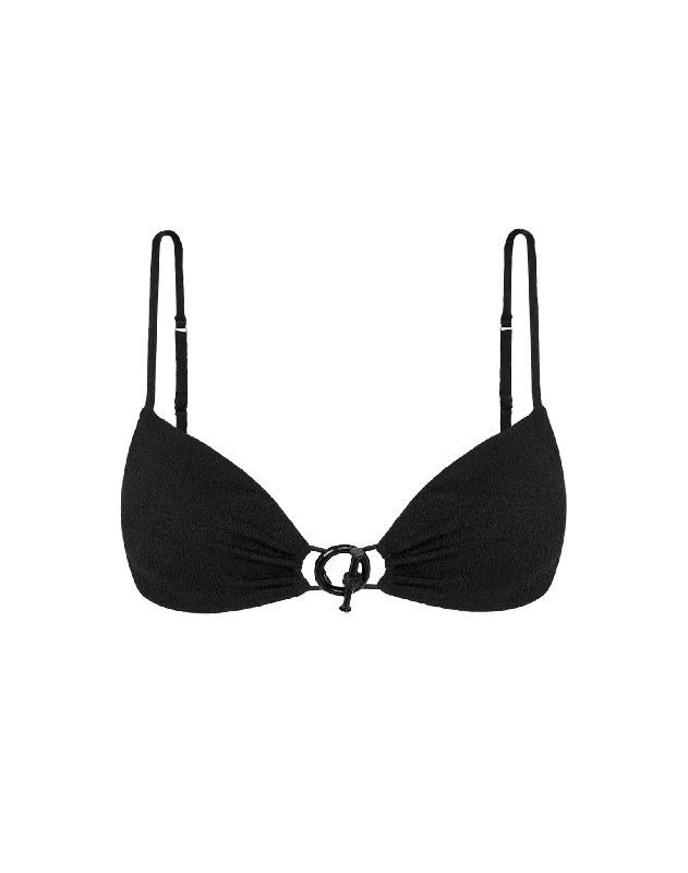 Women’s bikini top unlined light chic -Firenze Audrey Erin Top - Black