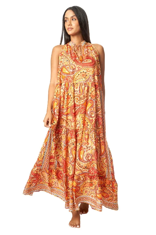 Women’s cover-up ocean breeze glow -Boho Positano Maxi Dresses