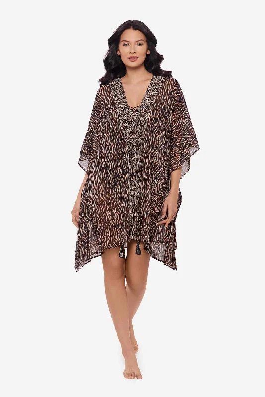 Women’s cover-up kimono sleek chic -Topkapi Caftan Swim Cover Up