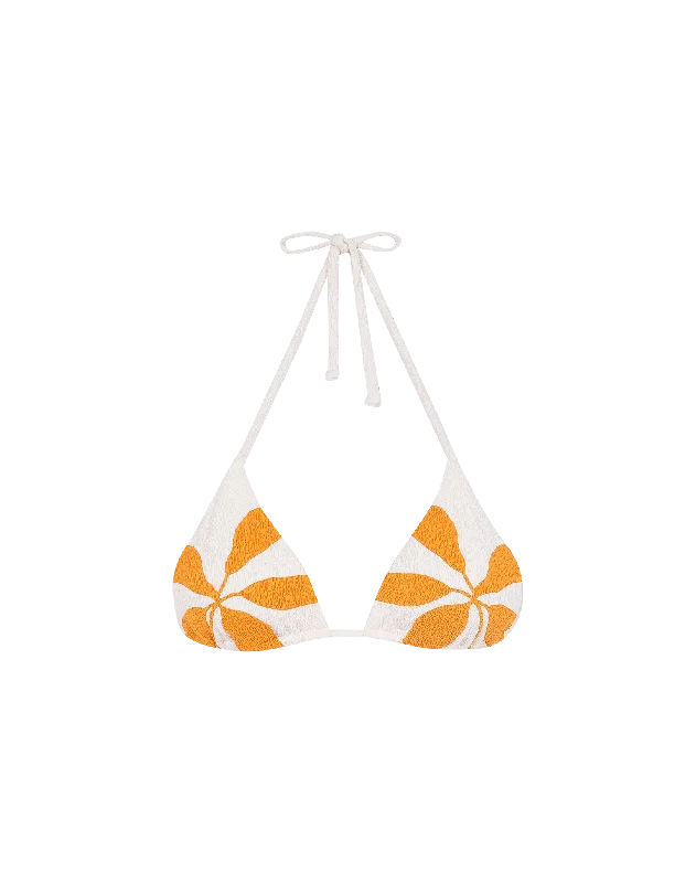 Women’s bikini top artisanal chic glow -Firenze Susan Tri Top - Bossa Sunset