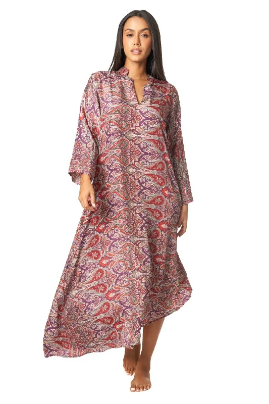 Women’s cover-up rose gold luxe flair -Positano Maxi Caftan Dress