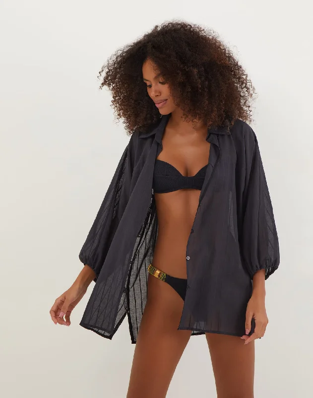 Women’s cover-up seasonal sleek chic -Moana Short Cover Up - Black