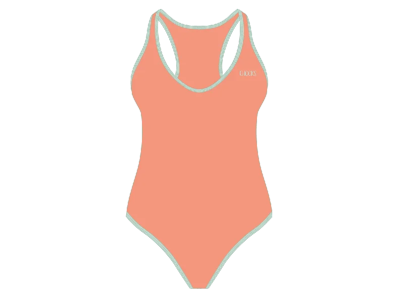 ladies one-piece swimsuit cozy spandex -Bubblegum Cayman One-Piece