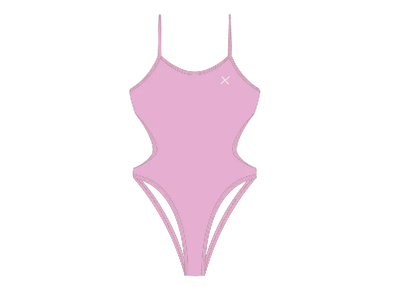 ladies one-piece swimsuit firm support -Dusty Pink Dive One Piece