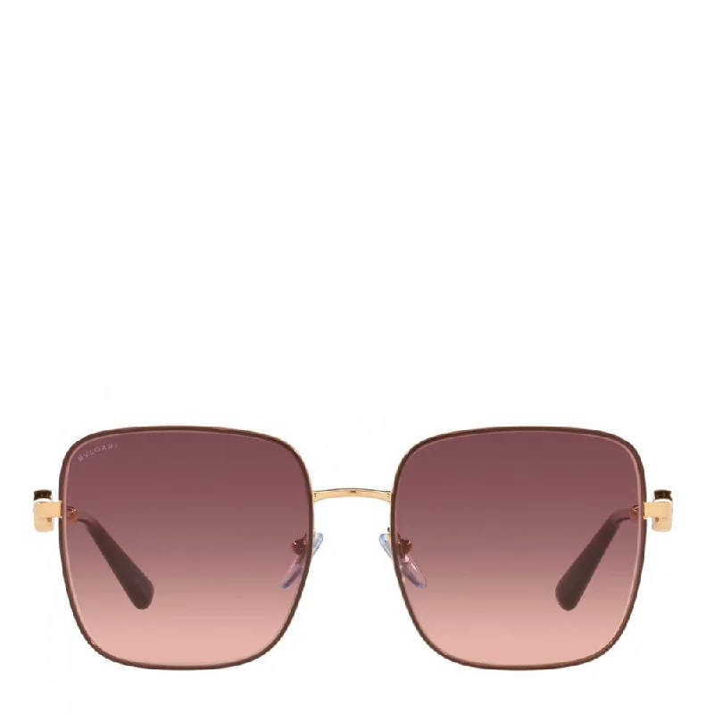 ladies sunglasses lush pick -Bvlgari Metal Woman Sunglass Pink Gold/oxblood