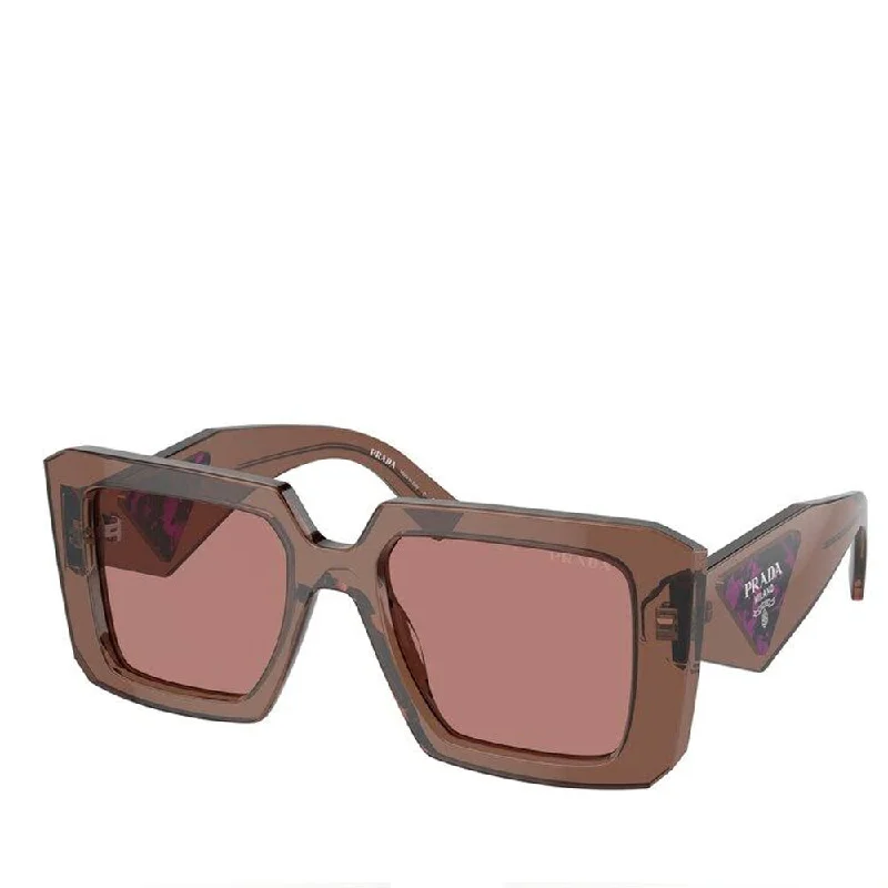 ladies sunglasses triple layer -Prada Woman Sunglass Brown Transparent 17O60B