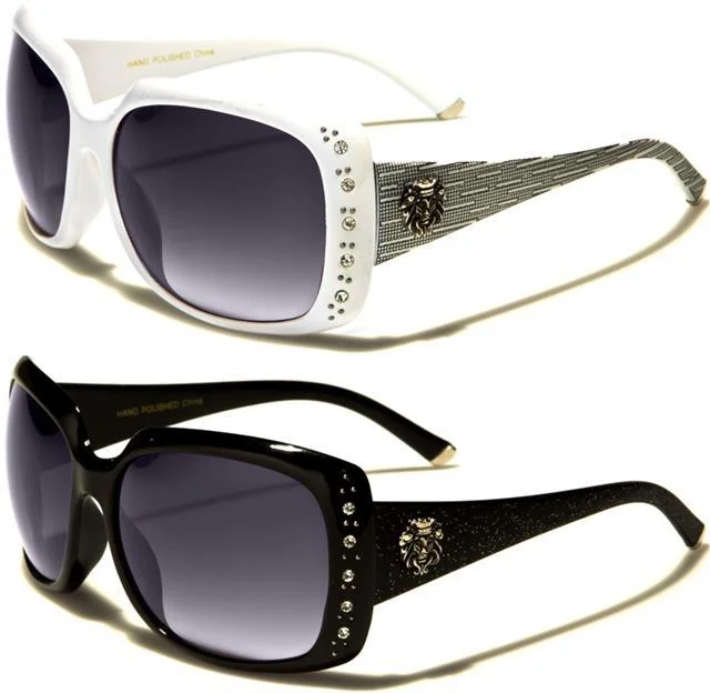 ladies sunglasses corded tint -Women's Square Large Wrap Sunglasses