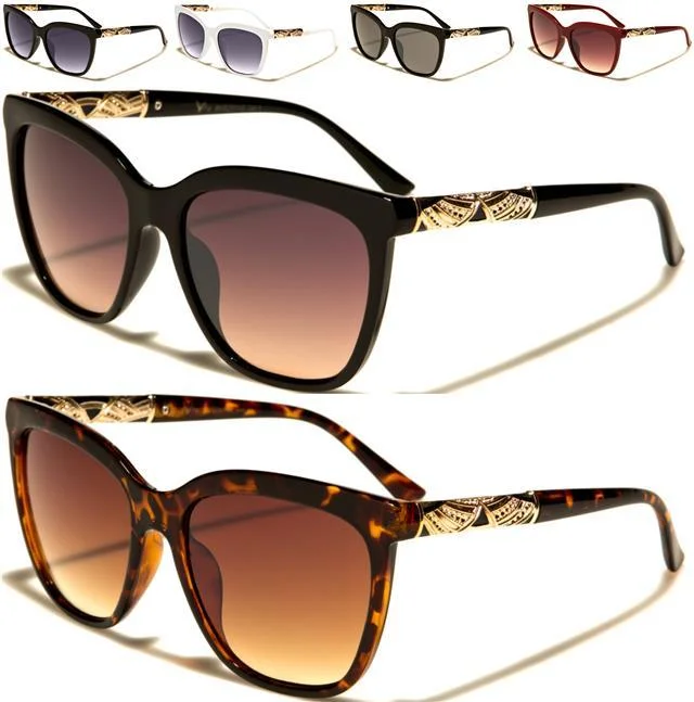 ladies sunglasses mild glow -VG Designer Inspired Big Cat Eye Sunglasses for women