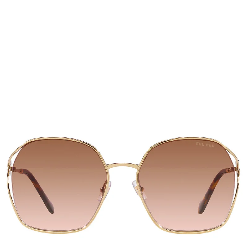 ladies sunglasses splash day -Miu Miu Metal Woman Sunglass Pale Gold 52ws