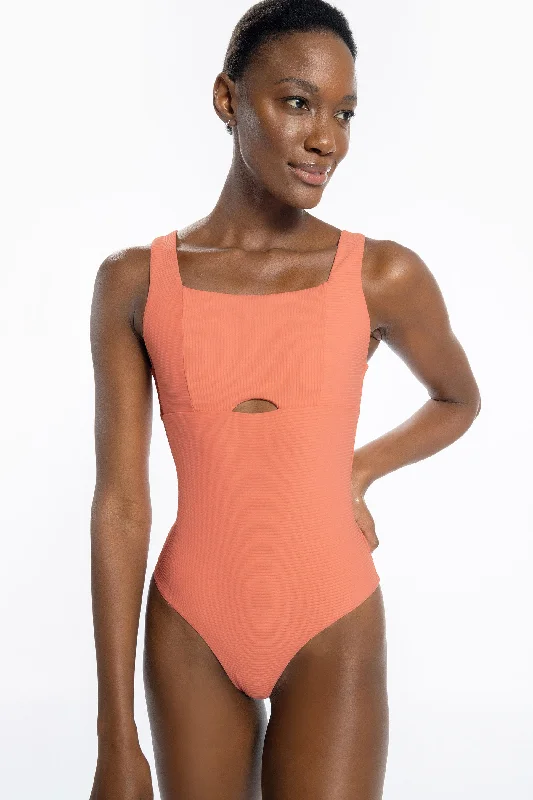 ladies one-piece swimsuit light tones -New Wave Square One Piece