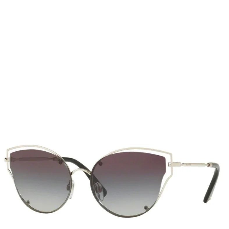 ladies sunglasses bold cat eye -VALENTINO VA2015 SILVER