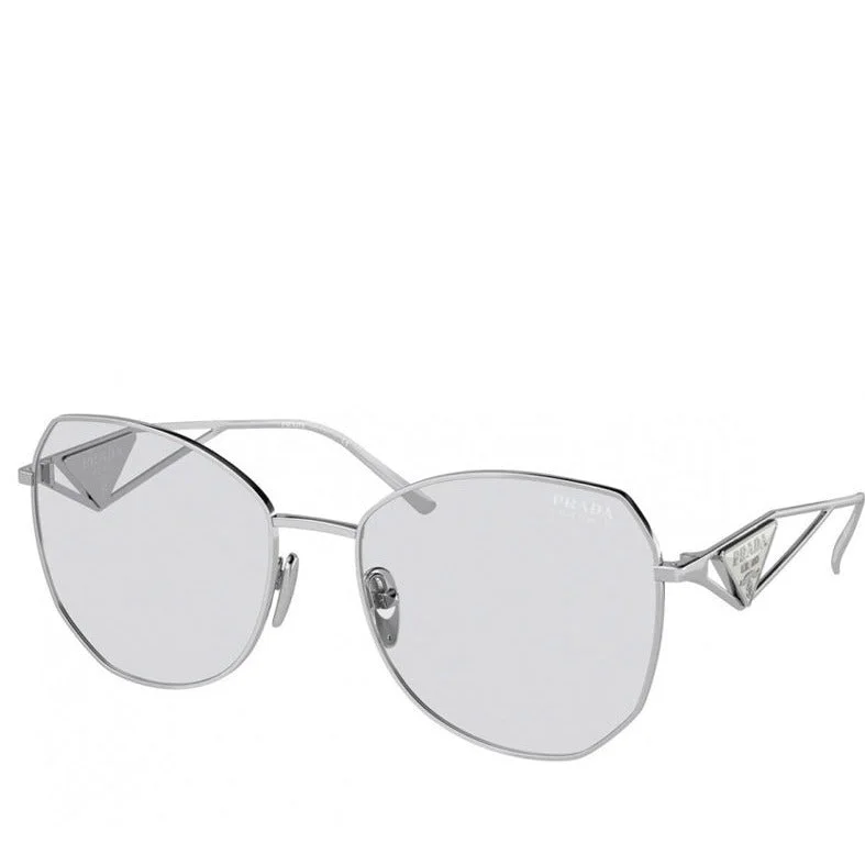 ladies sunglasses pop shade -Prada PR 57YS SILVER W/ GREY PHOTOCHROMIC