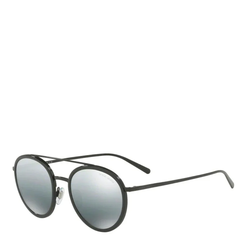 ladies sunglasses ribbed frame -Giorgio Armani Ar6051 Black