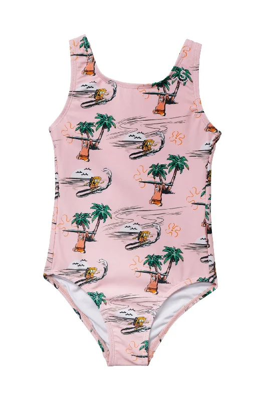 ladies one-piece swimsuit last stock -Seaesta Surf x SpongeBob® Tropical Swimsuit / Patrick Pink