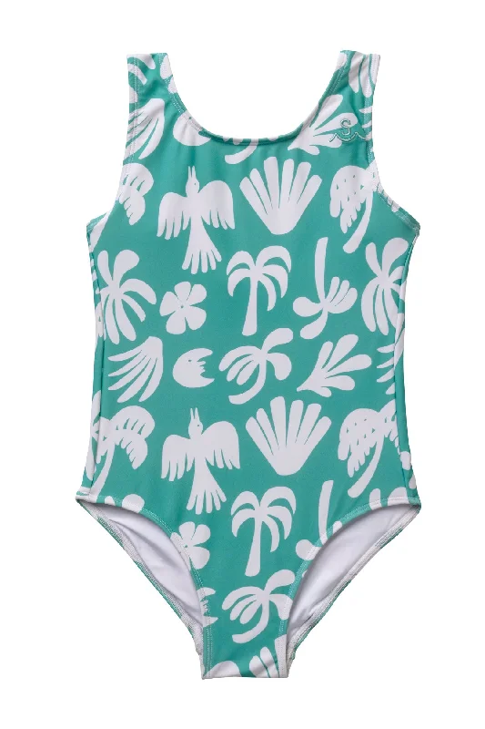 ladies one-piece swimsuit pool laps -Seaesta Surf x Ty Williams / Swimsuit / Cloud