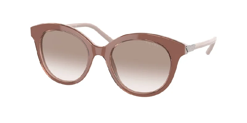 ladies sunglasses short face -Prada PR02YSF Round Sunglasses