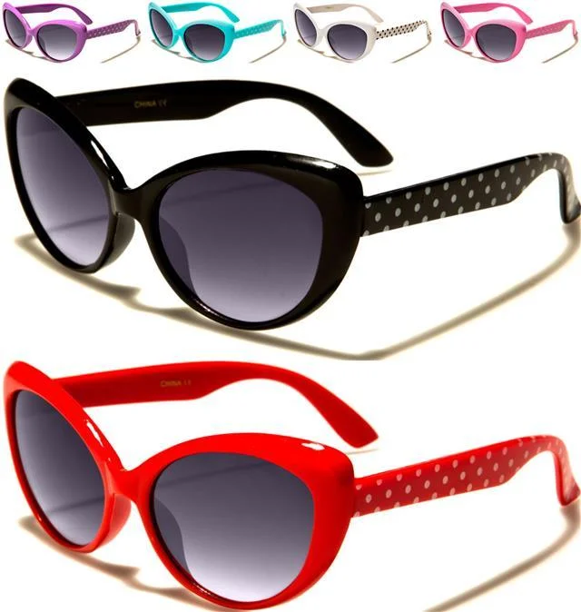 ladies sunglasses velvet black -Children's Girl's Retro Cat Eye Sunglasses for Kids