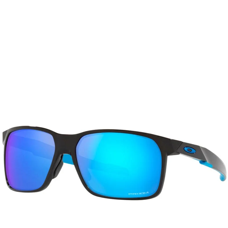 ladies sunglasses sharp arch -PORTAL X POLISHED BLACK W/ PRIZM SAPPHIRE