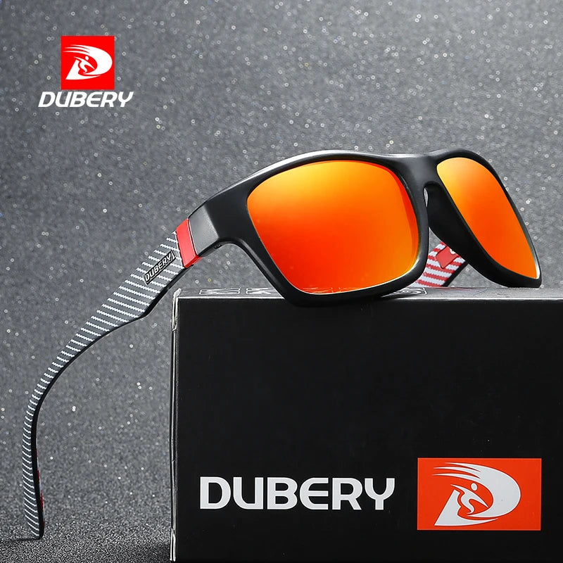 ladies sunglasses fan shade -DUBERY Vintage Sunglasses Polarized Men's Sun Glasses For Men UV400 Shades Spuare Black Summer Oculos Male 8 Colors Model 732