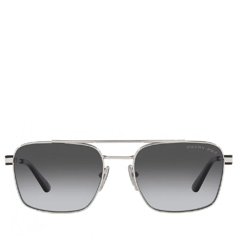 ladies sunglasses daily glare -Prada Metal Man Sunglass Silver