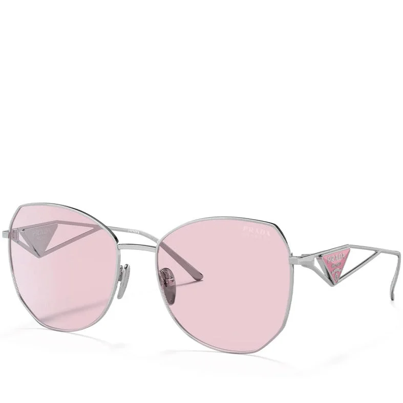 ladies sunglasses neat glow -Prada PR 57YS SILVER W/ PINK PHOTOCHROMIC