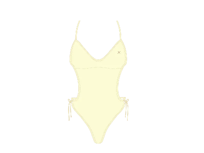 ladies one-piece swimsuit bold flare -Vanilla Ringer One Piece