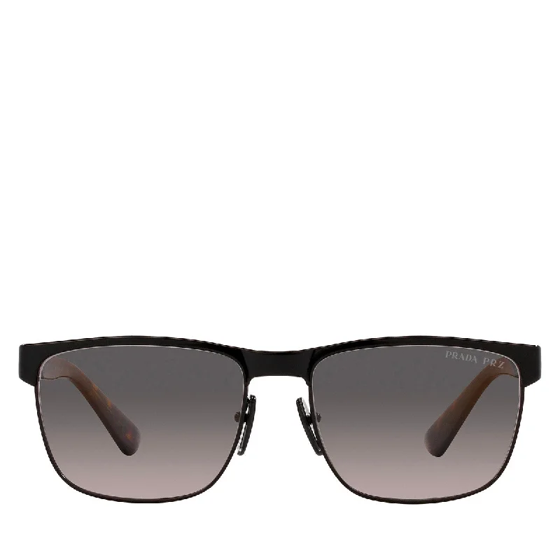 ladies sunglasses mid cost -Prada Metal Man Sunglass Black