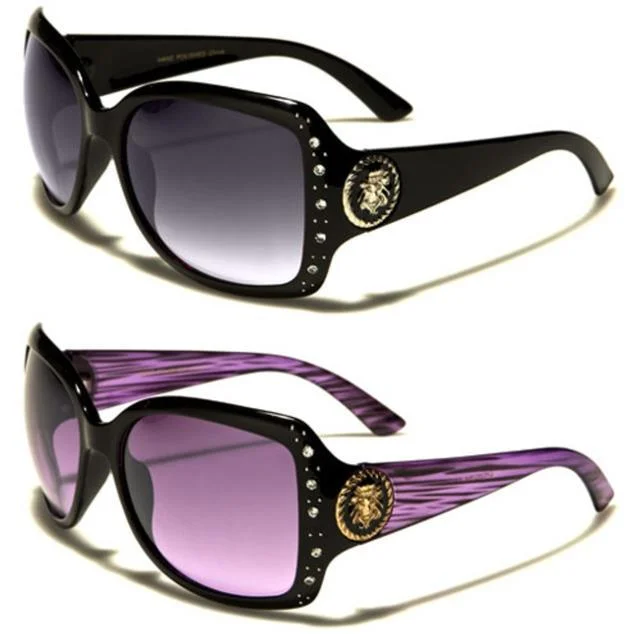 ladies sunglasses embossed design -Women's Kleo Big Oversized Shield Sunglasses